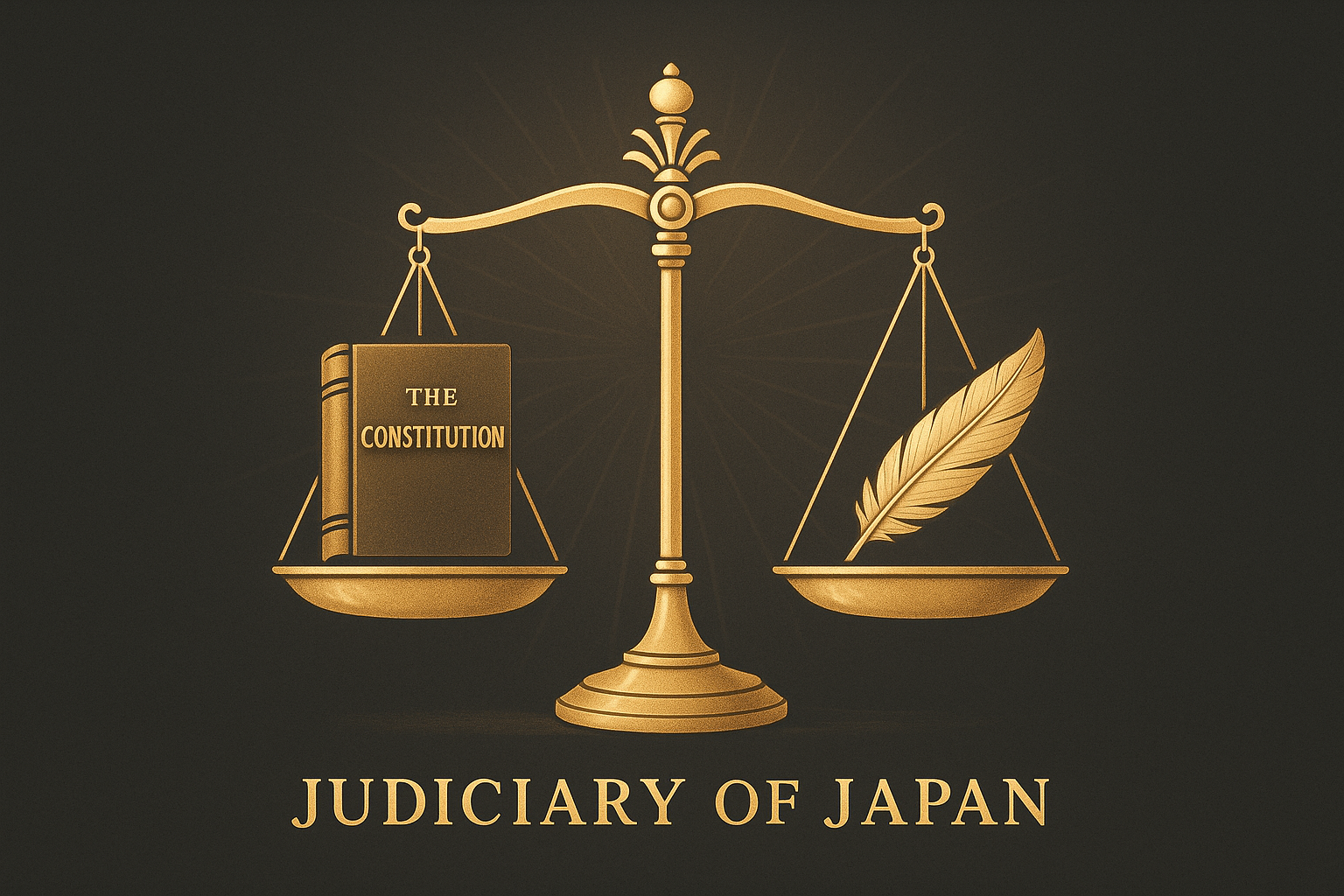 A symbolic and sophisticated image representing the Judiciary of Japan.